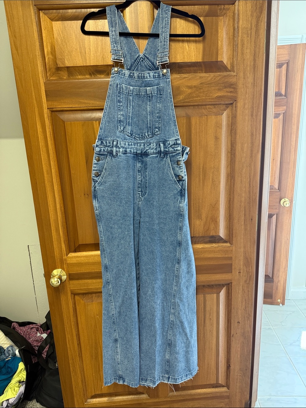 Wide Leg Style Denim Overalls